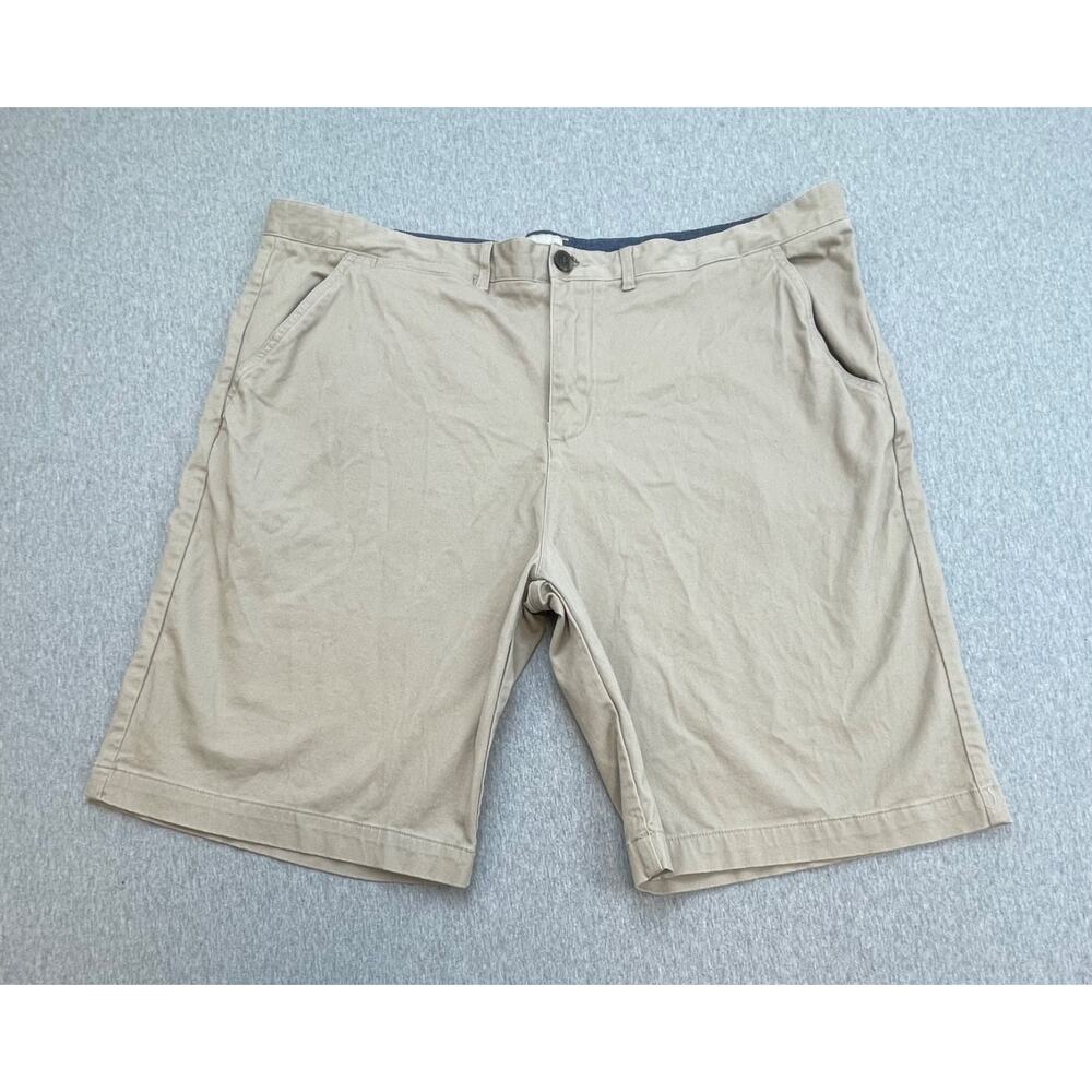 Jachs Shorts Mens 42 Beige Cotton Blend Stretch Chino Flat Front‎ 11" Inseam